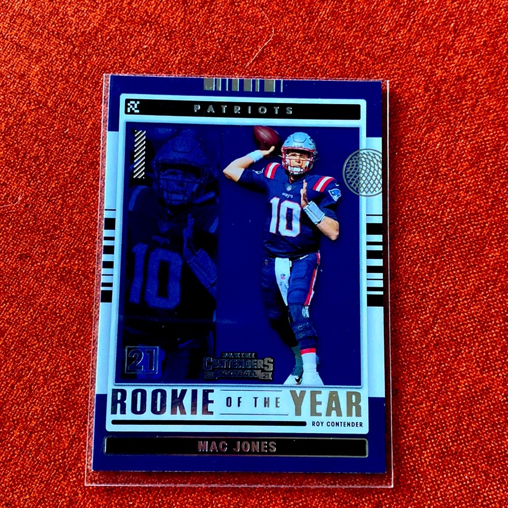 Mac jones rookie of the year card